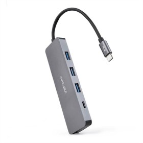 Hub USB-C Urban Factory MHC55UF Gris | Tienda24 Tienda24.eu