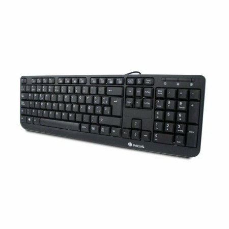 Teclado NGS NGS-KEYBOARD-0344 Negro Qwerty Español QWERTY | Tienda24 Tienda24.eu