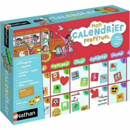 Board game Nathan My Perpetual Magnetic Calendar (FR) by Nathan, Board Games - Ref: S7162990, Price: 46,23 €, Discount: %