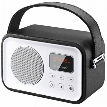 Tragbares Radio Sunstech RPBT450 Bluetooth 2,5W Schwarz 2,5 W | Tienda24 Tienda24.eu