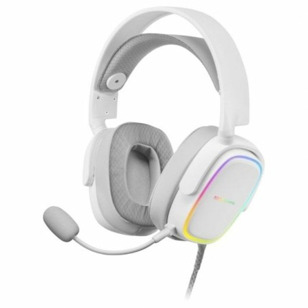 Gaming Headset with Microphone Mars Gaming MHAXW RGB White | Tienda24 Tienda24.eu