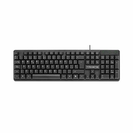 Teclado Tacens AK0ES Negro Qwerty Español QWERTY | Tienda24 Tienda24.eu