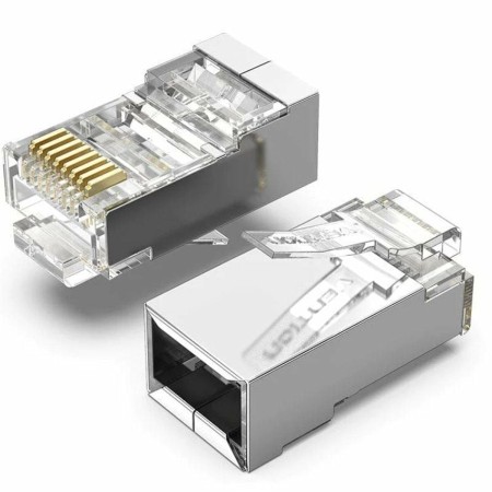 Conector RJ45 Vention IDCR0-100 Plateado | Tienda24 Tienda24.eu