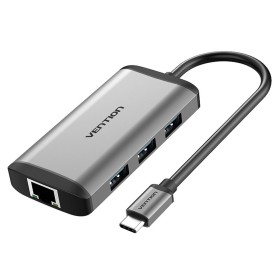 Hub USB Unitek H1107Q Schwarz | Tienda24 Tienda24.eu