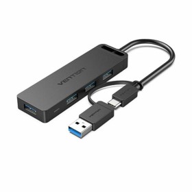 USB Hub i-Tec U3HUBMETAL10 Silver Black Grey | Tienda24 Tienda24.eu