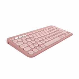 Bluetooth Keyboard with Support for Tablet Logitech K380 French Pink AZERTY by Logitech, Keyboards - Ref: S7192784, Price: 60...