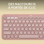 Clavier Bluetooth avec Support pour Tablette Logitech K380 Français Rose AZERTY de Logitech, Claviers - Réf : S7192784, Prix ...