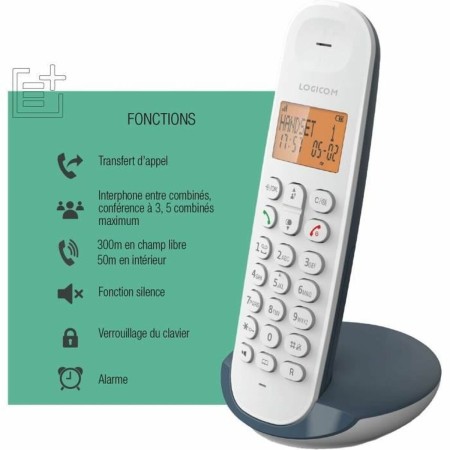 Teléfono Fijo Logicom DECT ILOA 150 SOLO Pizarra de Logicom, Teléfonos analógicos - Ref: S7196318, Precio: 40,79 €, Descuento: %