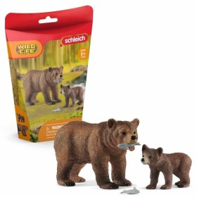 Figurine Schleich 42473 Maman grizzly avec ourson Plastique de Schleich, Animaux - Réf : S7198564, Prix : 27,18 €, Remise : %