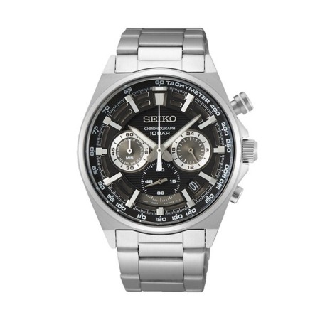 Relógio masculino Seiko SSB397P1 Preto Prateado de Seiko, Relógios com braselete - Ref: S7200101, Preço: 368,15 €, Desconto: %