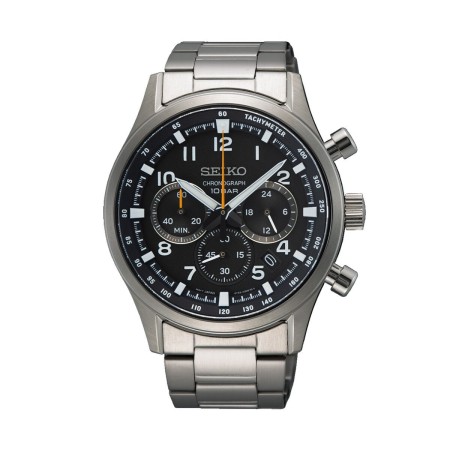 Men's Watch Seiko SSB447P1 Black Silver by Seiko, Wrist Watches - Ref: S72104287, Price: 463,09 €, Discount: %