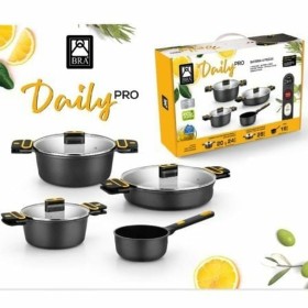 Casserole avec Couvercle Quid Karbon Aluminium fondu Noir 32 cm | Tienda24 Tienda24.eu