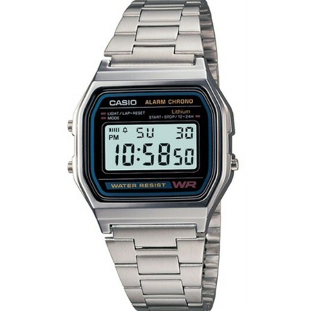 Relógio masculino Casio A158 Preto Prateado (Ø 33 mm) de Casio, Relógios com braselete - Ref: S7233528, Preço: 52,85 €, Desco...