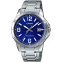 Orologio Uomo Casio CASUAL DATE STEEL - BLUE Argentato (Ø 41,5 mm) (Ø 47 mm) di Casio, Orologi da polso - Rif: S7233551, Prez...