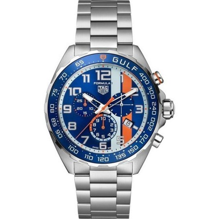 Men's Watch Tag Heuer FORMULA 1 GULF SPECIAL EDITION (Ø 43 mm) by Tag Heuer, Wrist Watches - Ref: S7261540, Price: 2,00 €, Di...