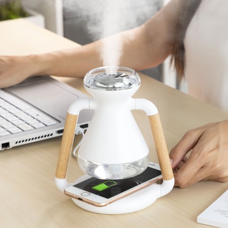 Humidificador Difusor de Aromas y Cargador Inalámbrico 3 en 1 Misvolt InnovaGoods | Tienda24 Tienda24.eu