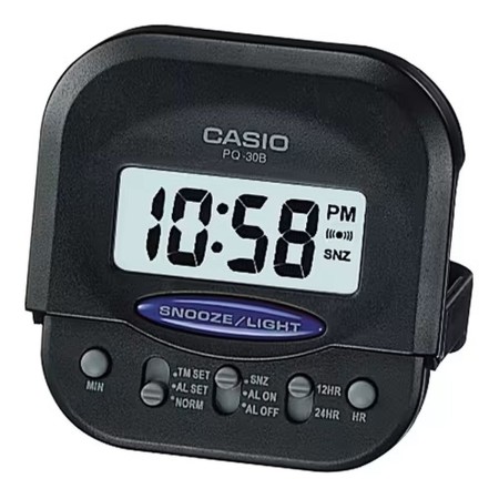 Pendule Réveil Casio PQ-30B-1EF Noir de Casio, Réveils - Réf : S7288845, Prix : 36,66 €, Remise : %