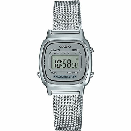 Unisex-Uhr Casio LA670WEM-7EF Schwarz Silberfarben (Ø 25 mm) von Casio, Armbanduhren - Ref: S7289311, Preis: 71,27 €, Rabatt: %