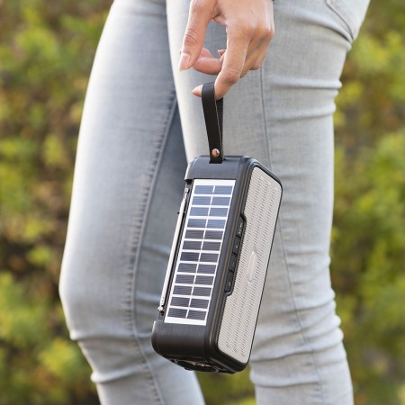 Wireless Speaker with Solar Charging and LED Torch Sunker InnovaGoods | Tienda24 Tienda24.eu