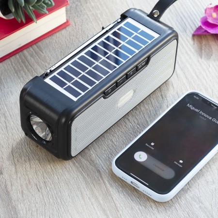 Wireless Speaker with Solar Charging and LED Torch Sunker InnovaGoods | Tienda24 Tienda24.eu