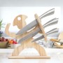 Set of Knives with Wooden Base Spartan InnovaGoods 7 Pieces | Tienda24 Tienda24.eu