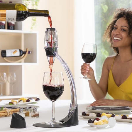 Aireador de Vino Profesional con Soporte Torre y Base Antigoteo Winair InnovaGoods | Tienda24 Tienda24.eu