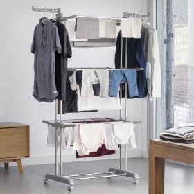 Clothes Line Vileda X-Legs Universal Grey Steel (180 x 55 x 93 cm) (18 m) | Tienda24 Tienda24.eu