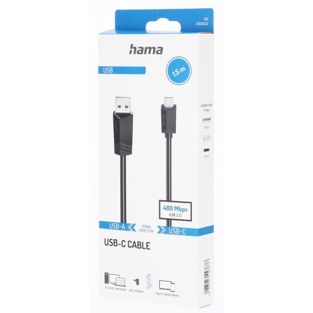 Cavo Micro USB Hama 00200632 Nero 1,5 m di Hama, Cavi USB - Rif: S7603387, Prezzo: 9,45 €, Sconto: %