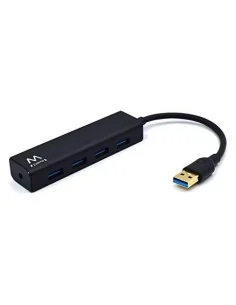 Hub USB Aisens ASUC-4P002-GR Gris 100 W (1 unidad) | Tienda24 Tienda24.eu