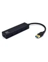 Hub USB Ewent EW1136 4 x USB 3.0 Preto | Tienda24 Tienda24.eu