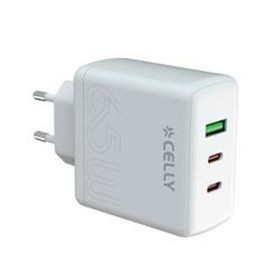 Wall Charger Celly TC3GAN65WEVOWH White 65 W by Celly, Chargers - Ref: S77102864, Price: 32,11 €, Discount: %