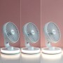 Ventilatore da Scrivania Ricaricabile con LED FanLed InnovaGoods Ø6,6