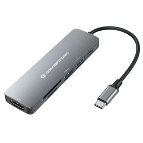 Hub USB Conceptronic 110517507201 Gris de Conceptronic, Hubs USB - Ref: S77202652, Precio: 33,42 €, Descuento: %