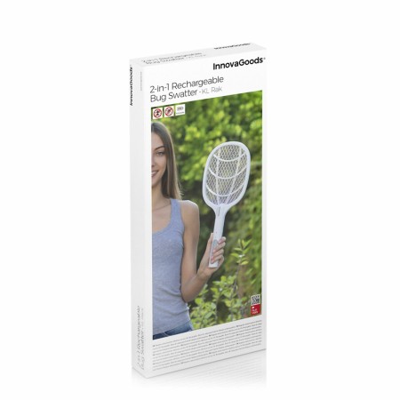 2-in-1 wiederaufladbares Racket zum Insektenvernichten mit UV-Licht KL Rak InnovaGoods Bunt Metall 30 x 40 cm (Restauriert A) | Tienda24 Tienda24.eu