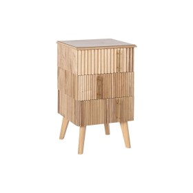 Table de Nuit Alexandra House Living Miel Chêne Métal Bois de pin 48 x 62 x 36 cm 2 tiroirs | Tienda24 Tienda24.eu