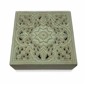 Boîte à bijoux DKD Home Decor Marron Bois de manguier Brun foncé 23 x 15 x 15 cm (2 Unités) | Tienda24 Tienda24.eu