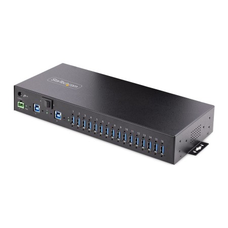 Hub USB Startech Hub Ladrón USB 3.0 5Gb de 16 Puertos Industrial - Metal - Montaje en Rack/Superficie/DIN - Carga Compartida US | Tienda24 - Global Online Shop Tienda24.eu