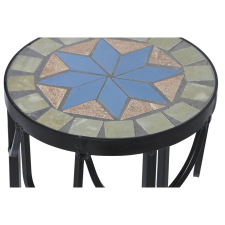 Set of 3 tables DKD Home Decor Blue Metal (Refurbished D) | Tienda24 Tienda24.eu