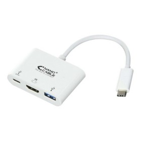 Adaptador USB C a HDMI NANOCABLE 10.16.4302 Full HD (15 cm) Blanco de NANOCABLE, Cables HDMI - Ref: S7800984, Precio: 41,70 €...