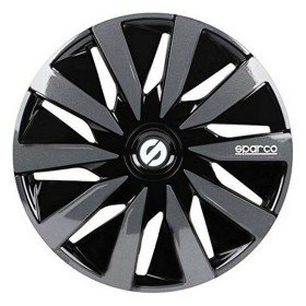 Tapacubos Sparco Lazio Preto/Cinzento 14" (4 uds) | Tienda24 Tienda24.eu