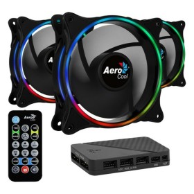 Ventilador Aerocool Eclipse 12 Pro Ø 12 cm RGB (3 pcs) de Aerocool, Bases de refrigeração e ventiladores para computadores po...