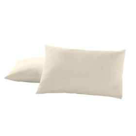 Funda de almohada Alexandra House Living Crema 50 x 80 cm (2 Unidades) de Alexandra House Living, Sábanas y fundas de almohad...