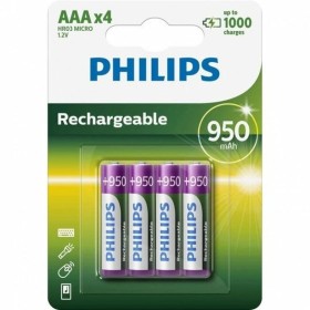 Rechargeable battery Philips 1,2 V AAA (4 Units) by Philips, Rechargeable Batteries - Ref: S7834246, Price: 8,72 €, Discount: %