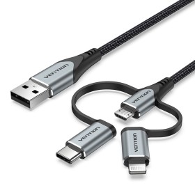 Cable USB Vention 1 m Gris de Vention, Cables USB - Ref: S7835705, Precio: 41,48 €, Descuento: %