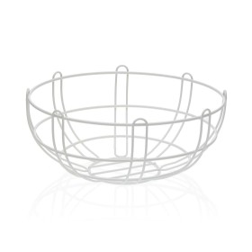 Fruit Bowl Versa Grey Apple Steel (24,5 x 29,5 x 30 cm) | Tienda24 Tienda24.eu