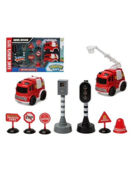 Camión de Bomberos Traffic City 112840 (9 pcs) | Tienda24 Tienda24.eu