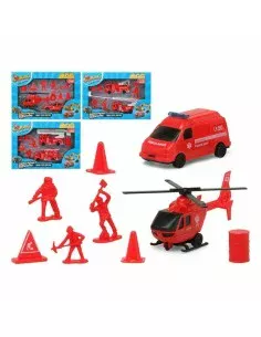 Véhicule Camion de Pompiers Le Bus avec son Voiture de police 22 x 11 x 14 cm (22 x 11 x 14 cm) | Tienda24 Tienda24.eu