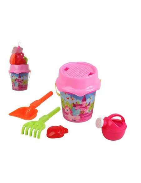 Conjunto de brinquedos de praia Unicorn Multicolor 30 x 17 cm | Tienda24 Tienda24.eu