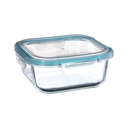 Lunch box 5five Simply Smart Blue Transparent Crystal 1,18 L 18,20 x 18,20 x 7,4 cm by 5five Simply Smart, Food storage - Ref...