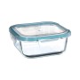 Boîte à lunch 5five Simply Smart Bleu Transparent Verre 1,18 L 18,20 x 18,20 x 7,4 cm | Tienda24 - Global Online Shop Tienda24.eu